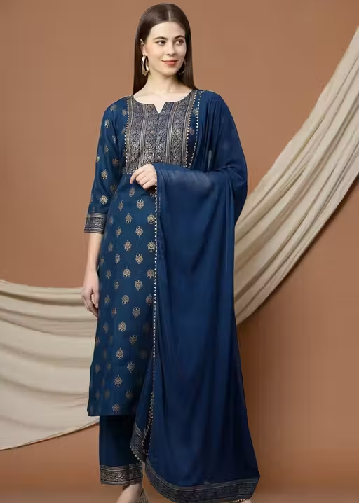 Printed Cotton Kurta Pants for Women