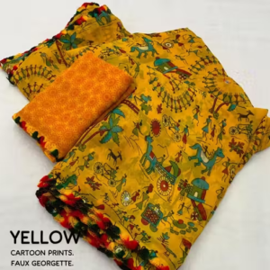 Gerogette Dhanlaxmi KALAMKARI BEST Saree