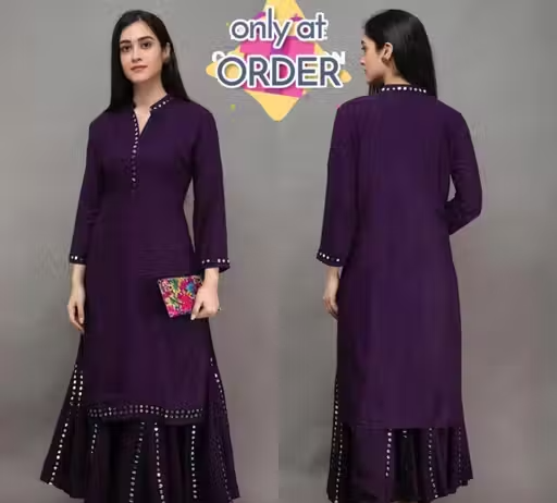 Rayon Kurta Skirt Fit/ for Women