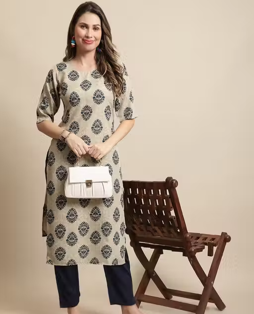 Crepe Kurta Pants for Women - Image 2