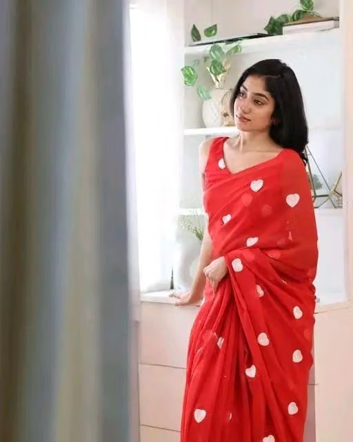 Buy Ezquisite Georgette Embroidery Work Saree - Treandy Designs On Try Casual - Image 2