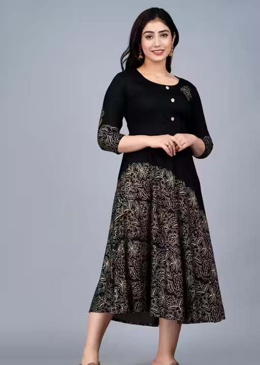 Women Trending Bollywood Style Anarkali Kuerta - Image 3