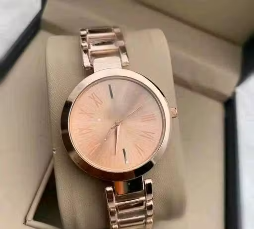 New Ethnic Solid Rose Gold Designer Metal Analog Watch for Women