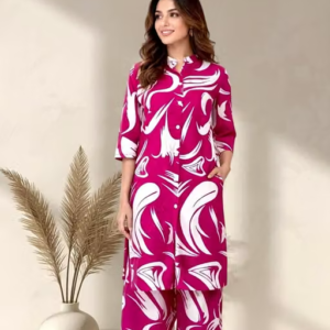 Printed Crepe Kurta Palazzos Fit/ for Women