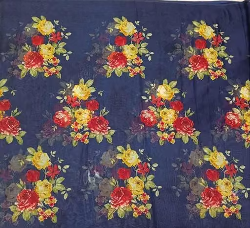 Women's Floral Printed Daily Wear Saree with Unstitched Blouse Piece - Image 2