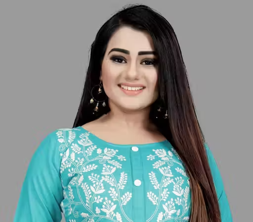 Kurti for women in rayon Embroiderd fabric| kurti and | MOST DEMAND KURTI| Embroiderd Kurti rayon Kurtis - Image 2