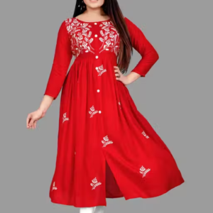 Kurti for women in rayon Embroiderd fabric| kurti and | MOST DEMAND KURTI| Embroiderd Kurti rayon Kurtis