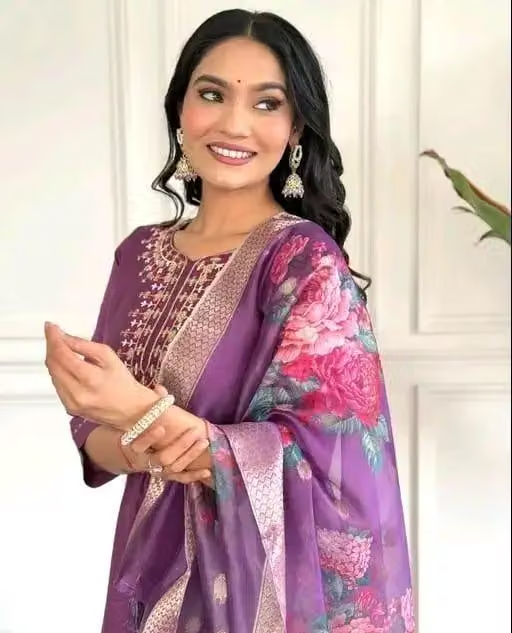 Embellished Rayon Kurta Pants Fit/ for Women - Image 2