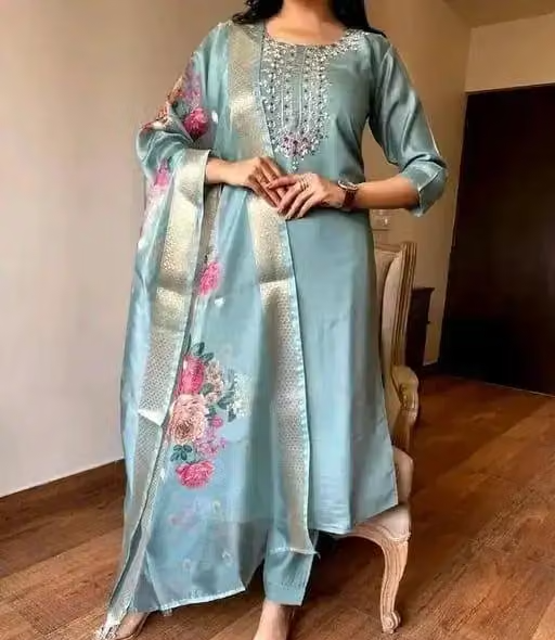 Printed Rayon Kurta Palazzos for Women