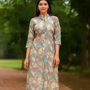 Printed Crepe Kurta Pants Fit/ for Women
