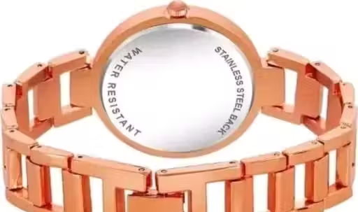 New Ethnic Solid Rose Gold Designer Metal Analog Watch for Women - Image 4