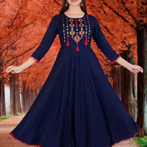 4 LA TKA Blue Embellished kurti woman,s