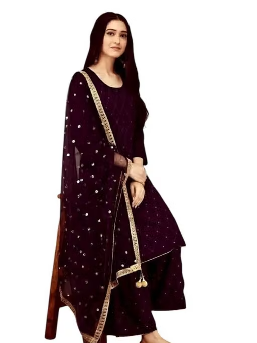 Embroidered Rayon Kurta Set for Women