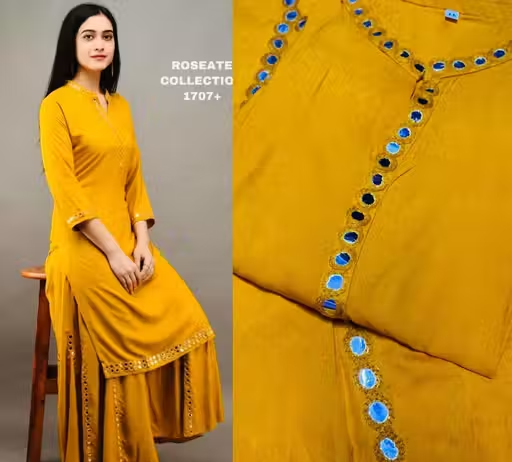 Rayon Kurta Palazzos for Women