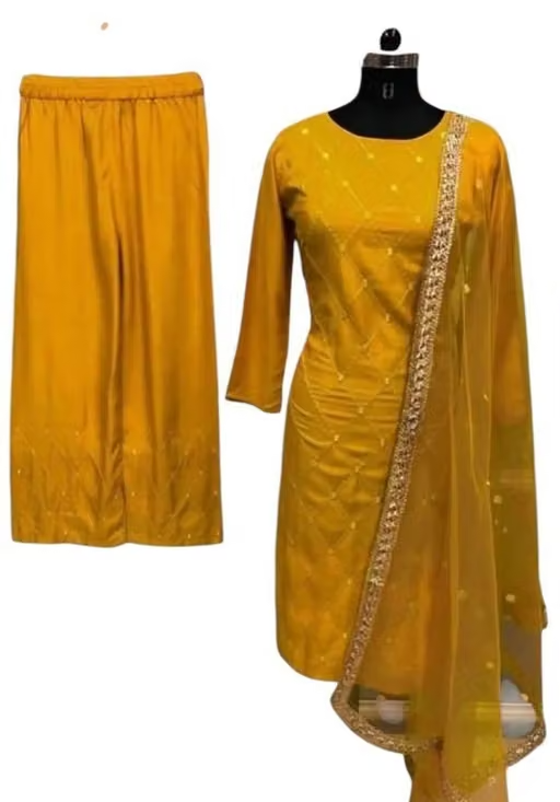 Embroidered Rayon Kurta Set for Women - Image 3