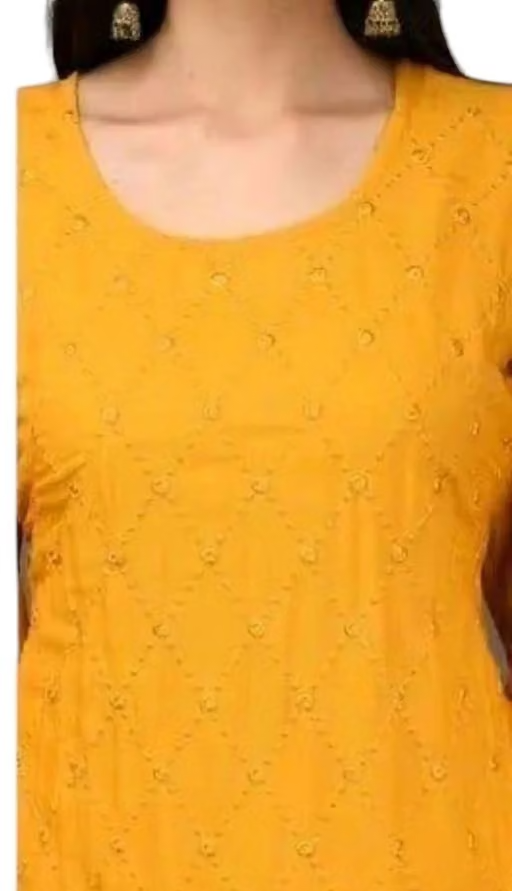 Embroidered Rayon Kurta Set for Women - Image 4
