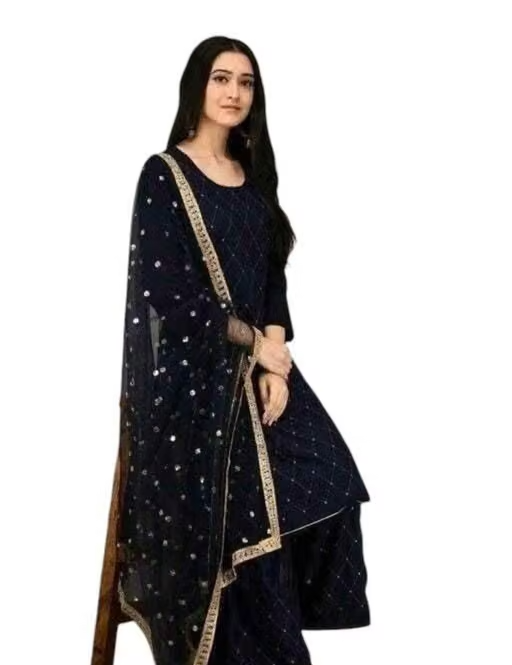 Embroidered Rayon Kurta Set for Women