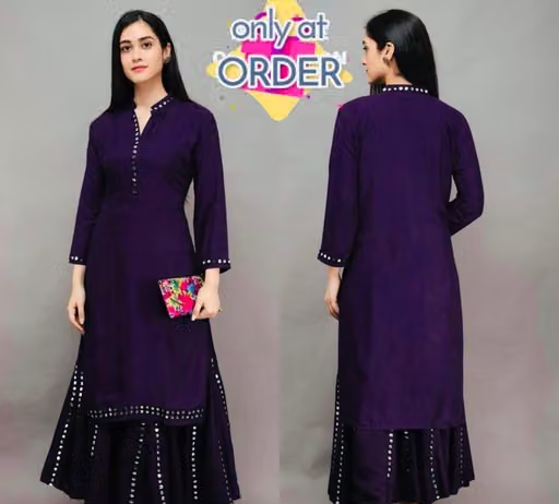 Rayon Kurta Skirt for Women