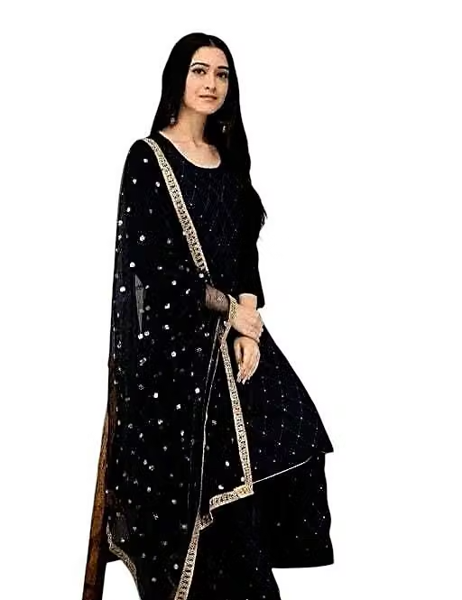Embroidered Rayon Kurta Set for Women