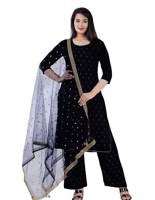 Embroidered Rayon Kurta Set for Women - Image 2
