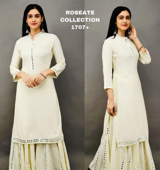 Rayon Kurta Palazzos for Women