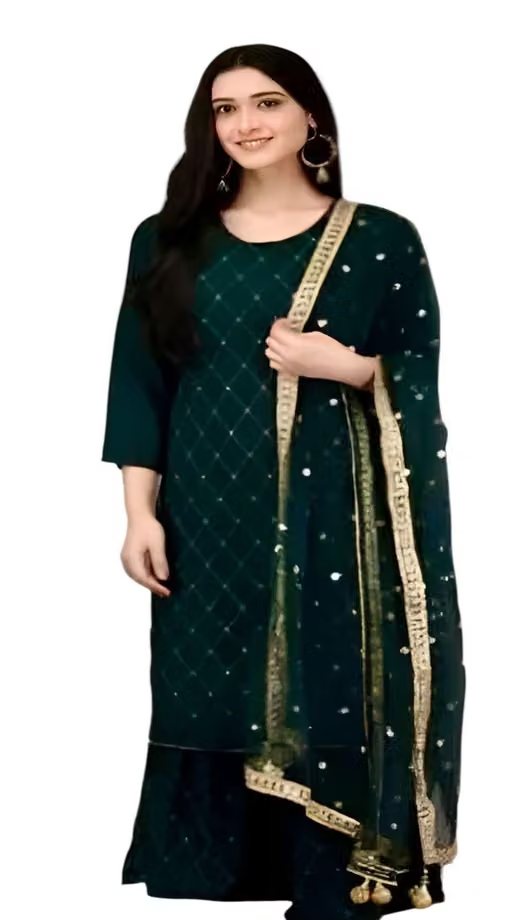 Embroidered Rayon Kurta Set for Women - Image 3