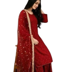 Embroidered Rayon Kurta Set for Women