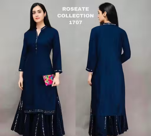Rayon Kurta Palazzos for Women