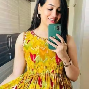 Rayon Printed Anarkali Kurta Yellow