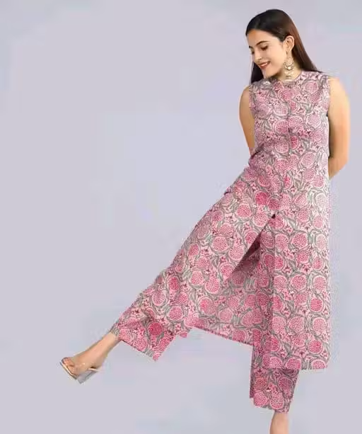 Printed Rayon Kurta Pants Fit/ for Women - Image 2