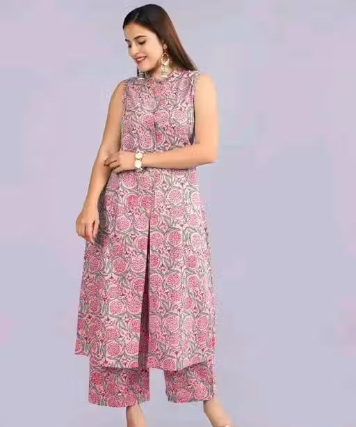 Printed Rayon Kurta Pants Fit/ for Women - Image 3