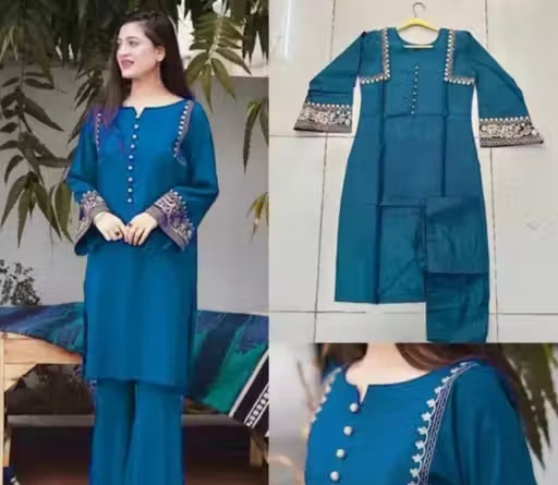 Rayon Kurta Palazzos for Women - Image 2