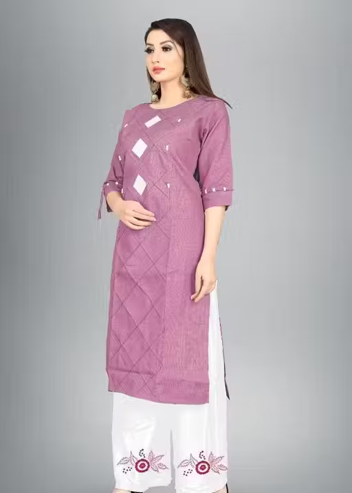 Cotton Kurta Palazzos for Women - Image 4