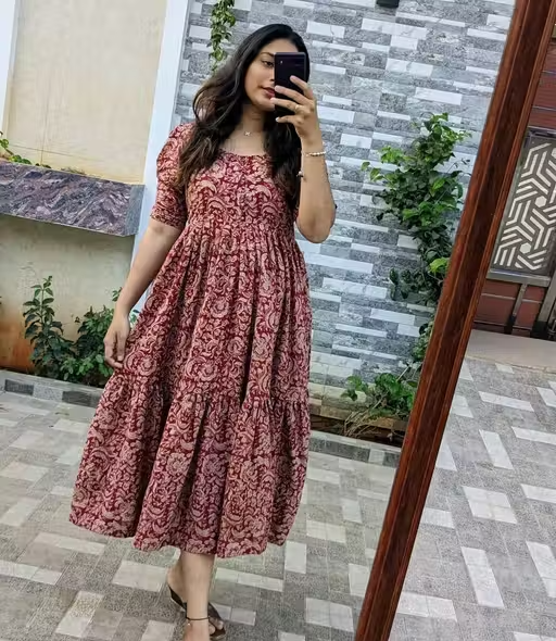 New maroon printed gawan R0/ - Image 2
