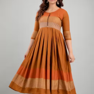 Women Rayon Printed Mayra Trendy Anarkali Kurtis