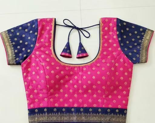 NavSarjan® Silk foil printed saree with pallu blouse and - Image 3