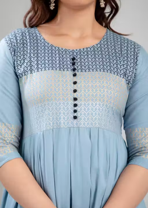 Women Rayon Printed Mayra Trendy Anarkali Kurtis - Image 4