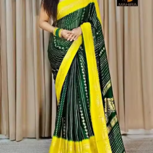NavSarjanÂ® Silk foil printed saree with pallu blouse and