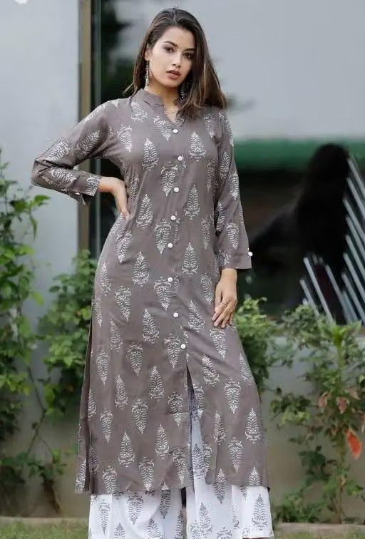 Printed Rayon Kurta for Women