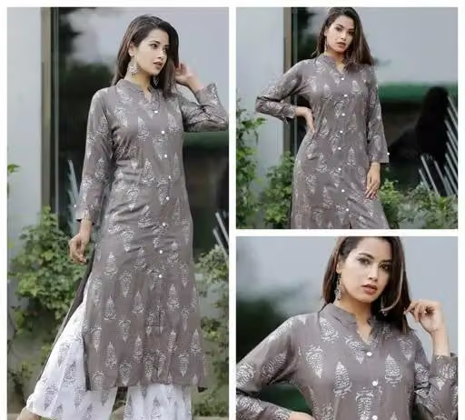 Printed Rayon Kurta for Women - Image 2