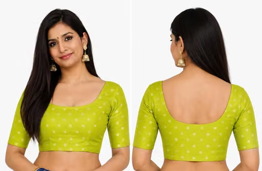 NavSarjan Silk foil printed saree with pallu blouse and - Image 3