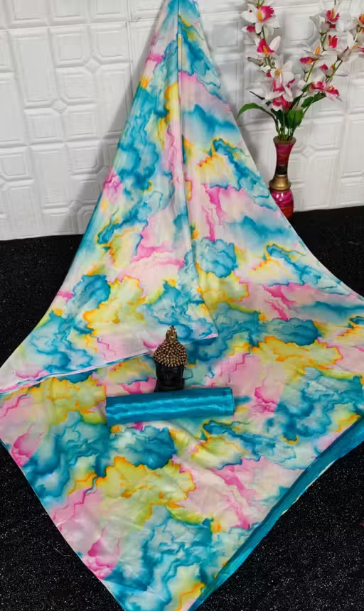 Best Silk Printed Sareee - Image 4