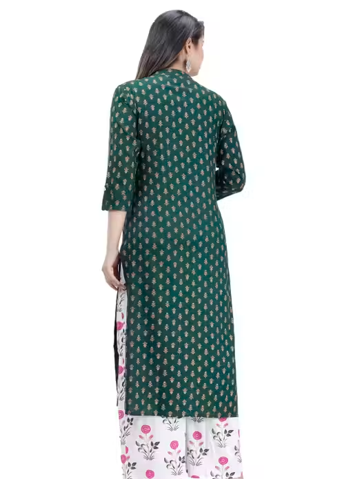 Rayon Kurta Palazzos for Women - Image 2