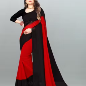 Anand Sarees - Dyed - Shaded- Georgette Saree with Blouse Piece