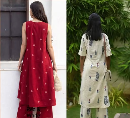 Printed Cotton Kurta Pants Fit/ for Women - Image 2