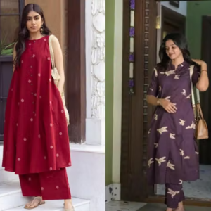 Printed Cotton Kurta Palazzos Fit/ for Women