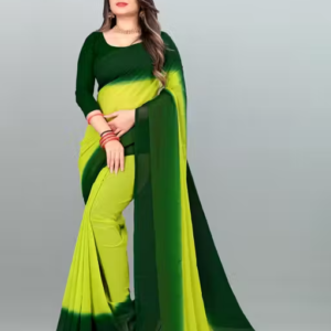 Anand Sarees - Dyed - Shaded- Georgette Saree with Blouse Piece