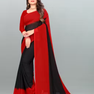 Anand Sarees - Dyed - Shaded- Georgette Saree with Blouse Piece