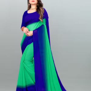 Anand Sarees - Dyed - Shaded- Georgette Saree with Blouse Piece