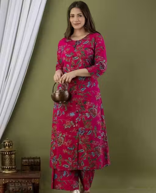 Rayon Kurta Palazzos for Women